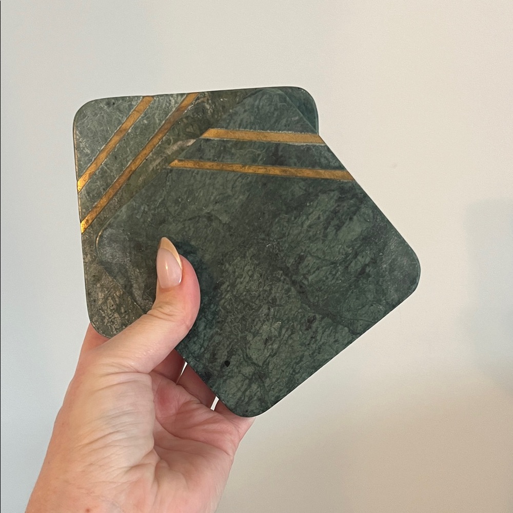 Set of 2 marble coasters